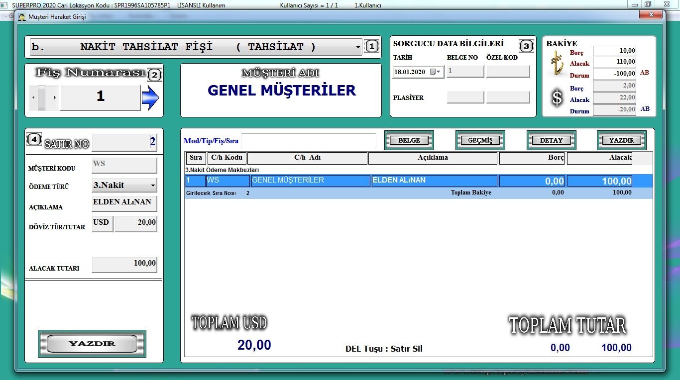 SuperPRO ekran görüntüsü 8 — satış, stok ve raporlama