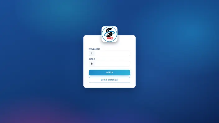 SuperPRO web uygulaması — Kullanıcı girişi